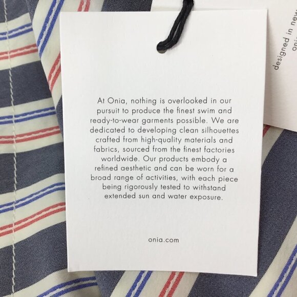 Onia The Calder NWT Americana Multi Stripe Striped Swim Trunks Shorts 38 Lined - Picture 4 of 8